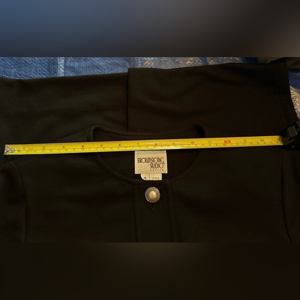Vintage Made in the USA Brownstone Studio Petite Size 4 Black Dress - Picture 5 of 15